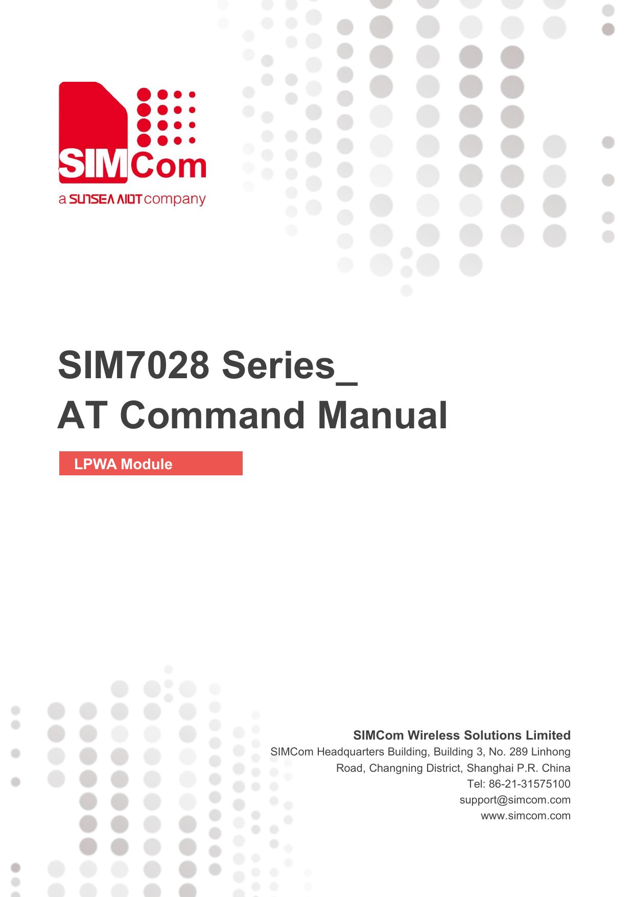 First page of [PDF] SIM7028 Series_ AT Command Manual