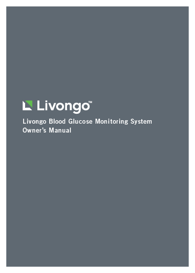 First page of <b>Livongo Blood Glucose Monitoring System</b> Owner s <b>Manual</b>