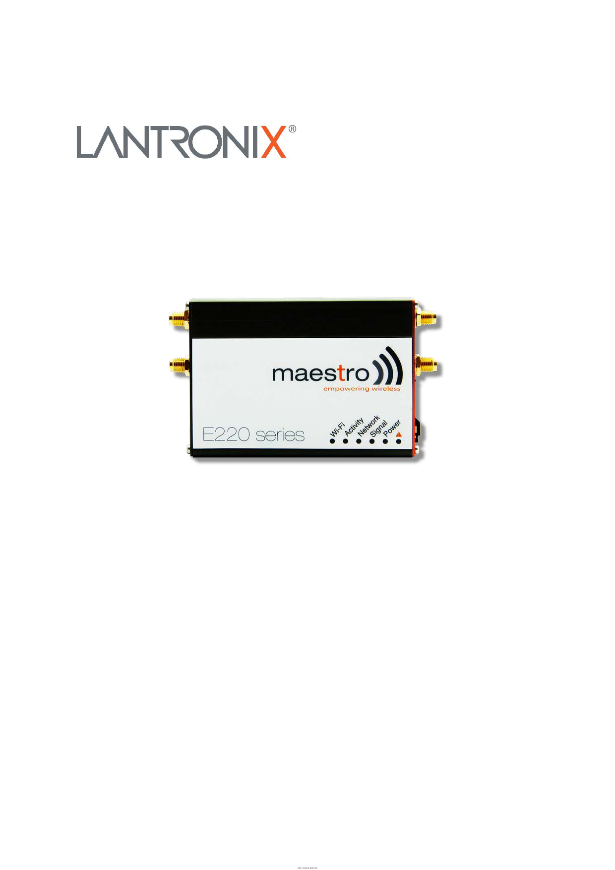 First page of LANTRONIX MAESTRO E225 LITE (01) PDF MANUAL - Manual-Hub.com