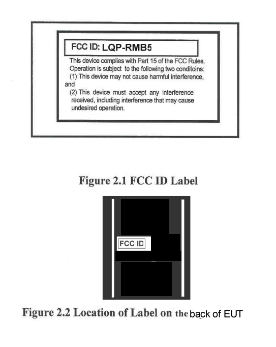 FCC ID Label format and location