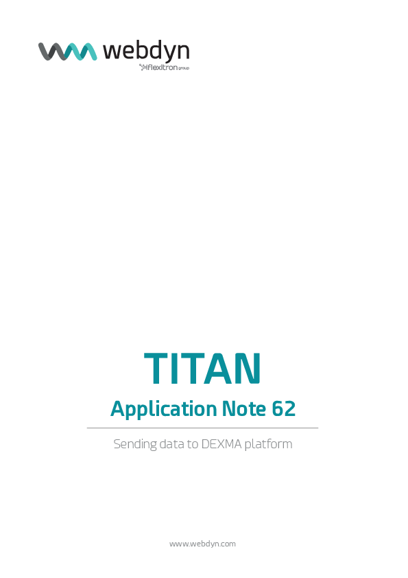 First page of TITAN-AN62-Sending-data-to-DEXMA-platform_ES.pdf