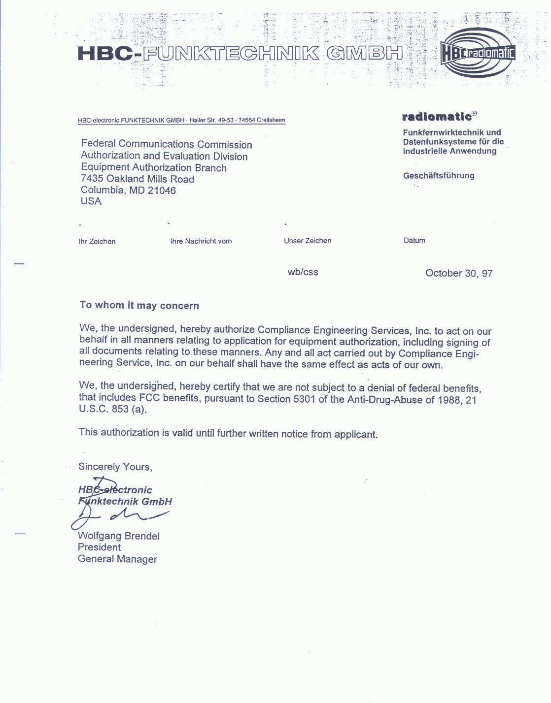 authorization letter