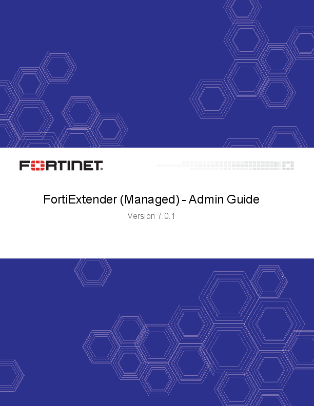 First page of FortiExtender (Managed) 7.0.1 Admin Guide