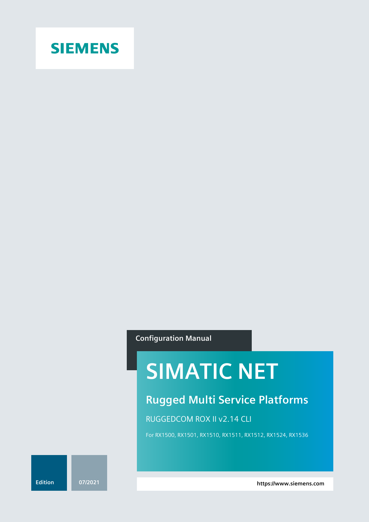 First page of Configuration <b>Manual</b> SIMATIC NET