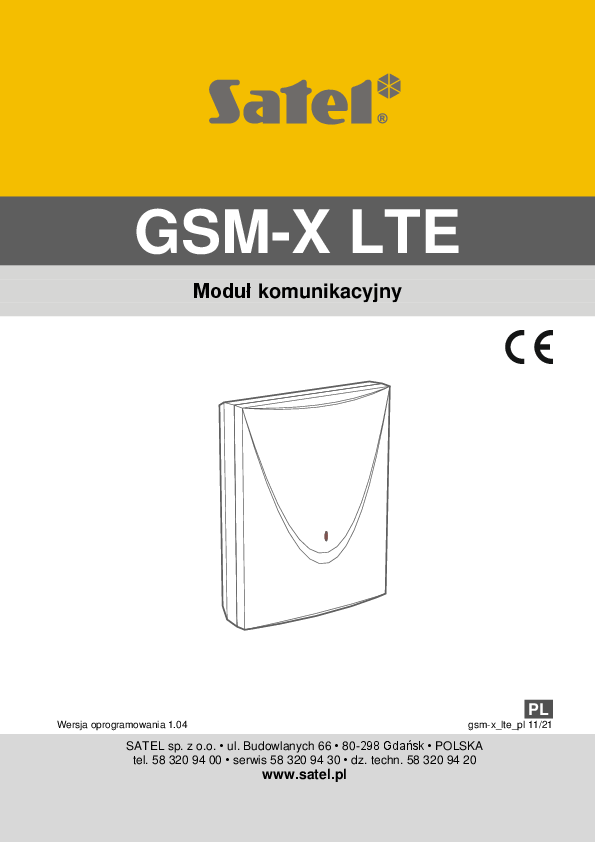 First page of pdf GSM-X LTE - instrukcja obsługi