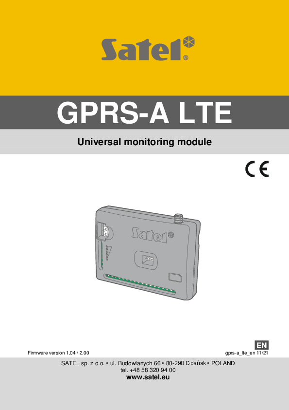 First page of GPRS-A LTE - profesjonalni.satel.pl