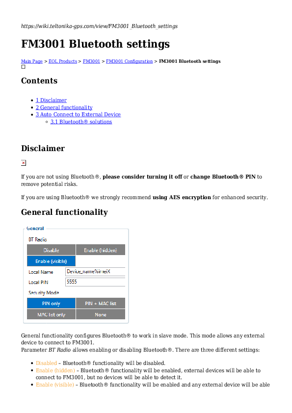 First page of FM3001 Bluetooth settings.pdf