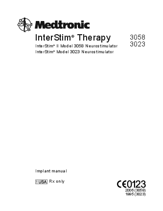 3058 InterStim II User Manual - FCC ID LF53058