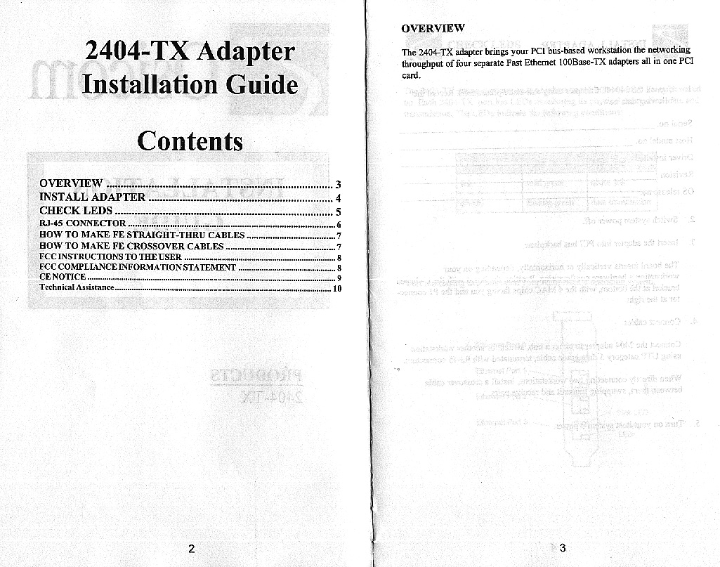 Manual Pages 2 and 3