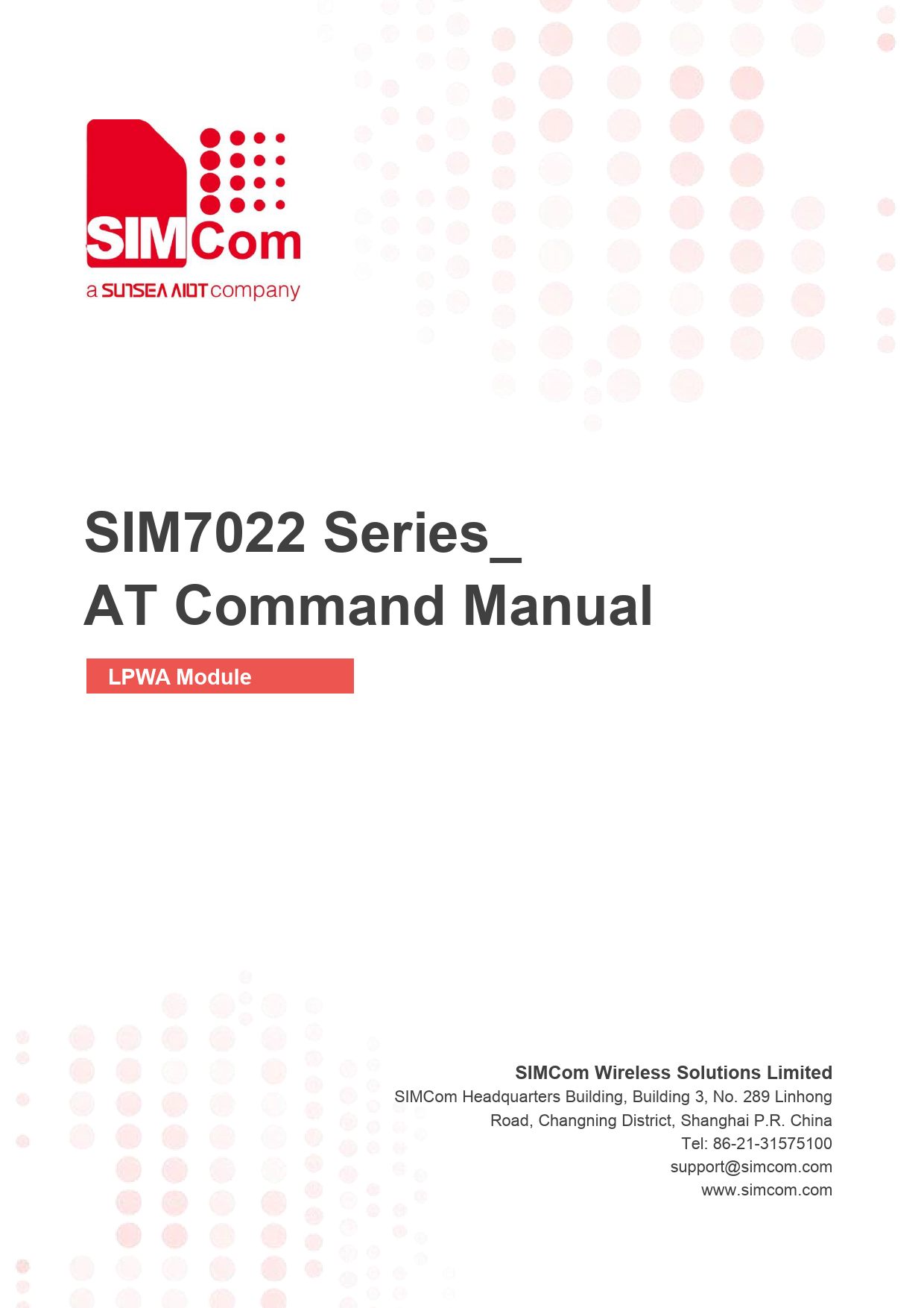 First page of SIM7022_Series_AT_Command_Manual_V1.05.pdf