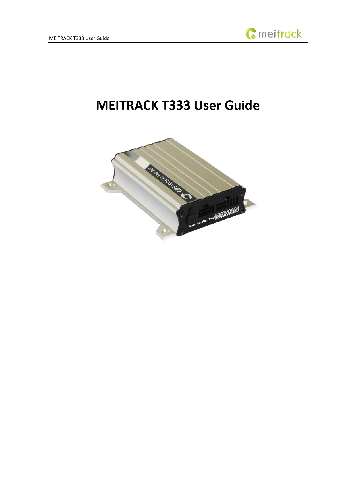 First page of PDF MEITRACK T333 User Guide
