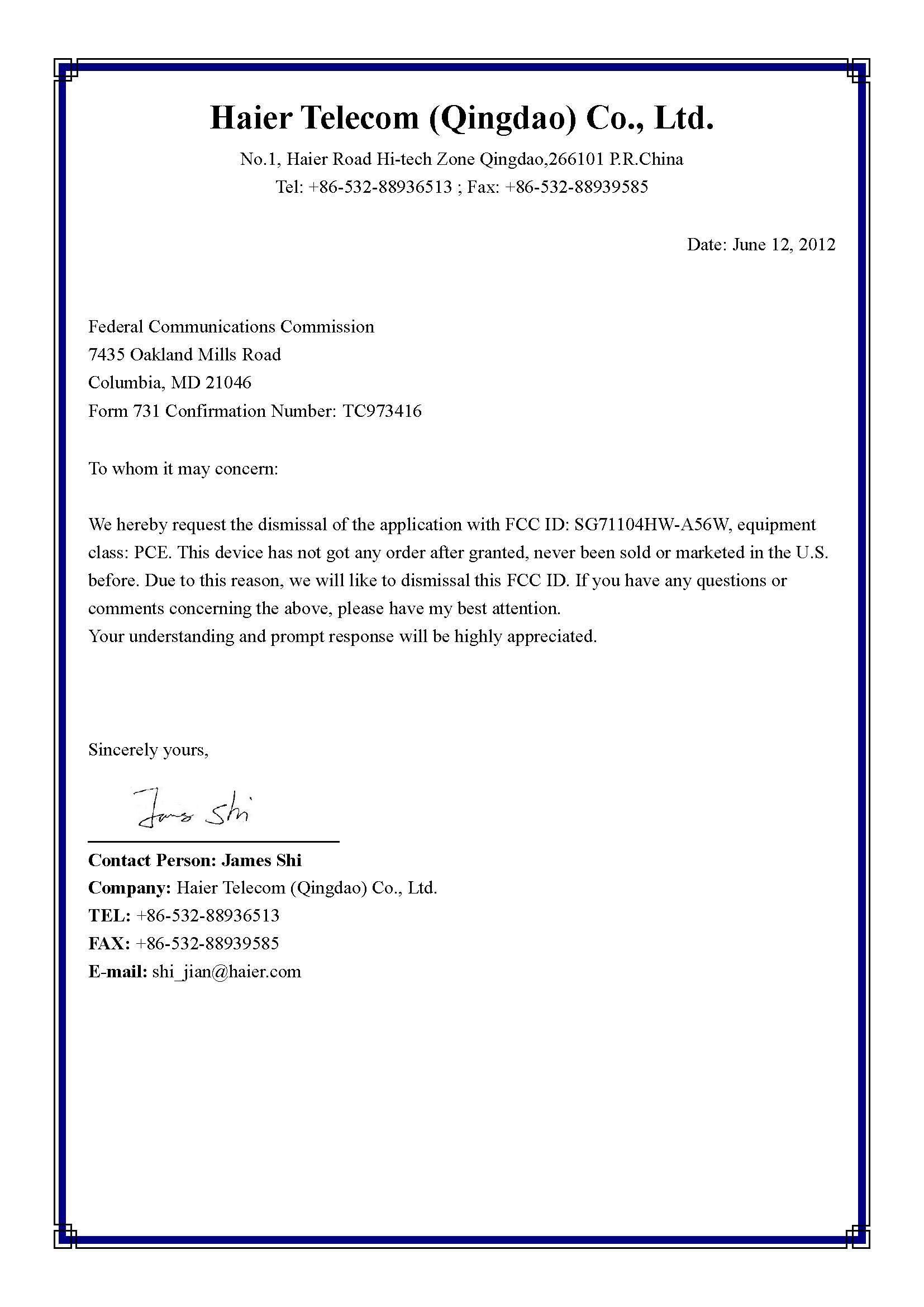 dismissal request FCC uploaded