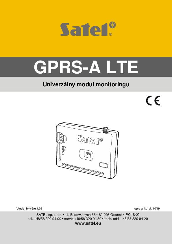 First page of GPRS-A LTE - SATEL