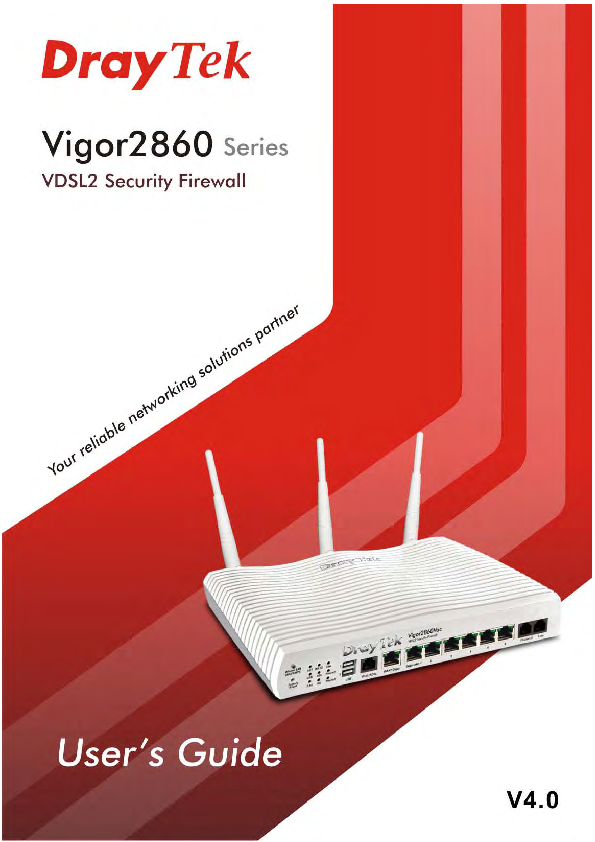 First page of DrayTek UG-Vigor2860-V4.0.pdf