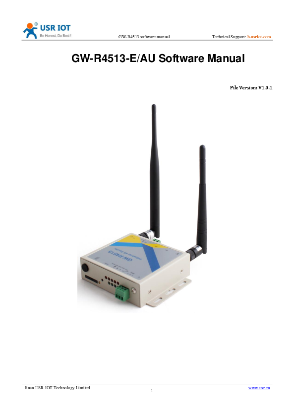 First page of [PDF] GW-R4513-E/AU Software Manual - PUSR
