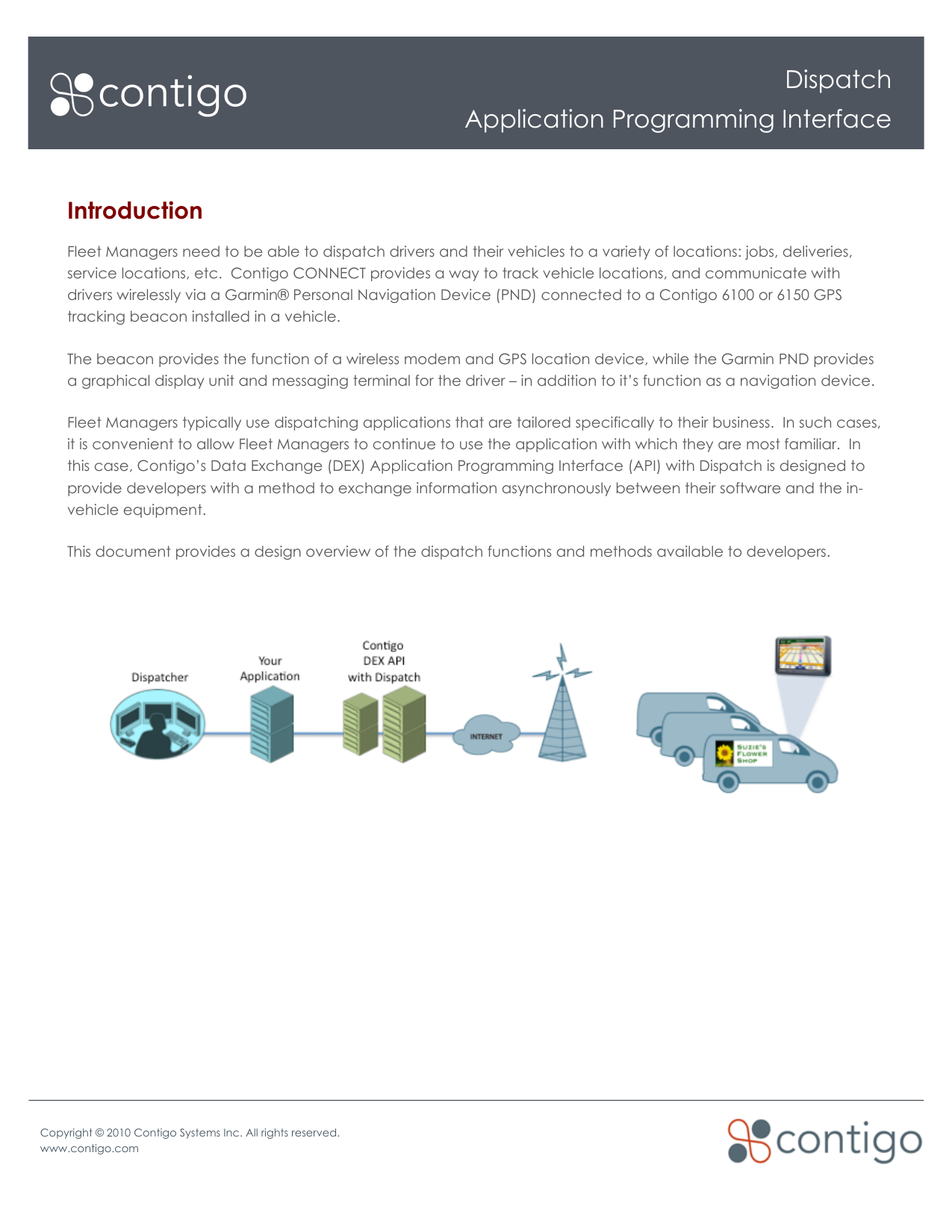 First page of Contigo_Dispatch_API.pdf