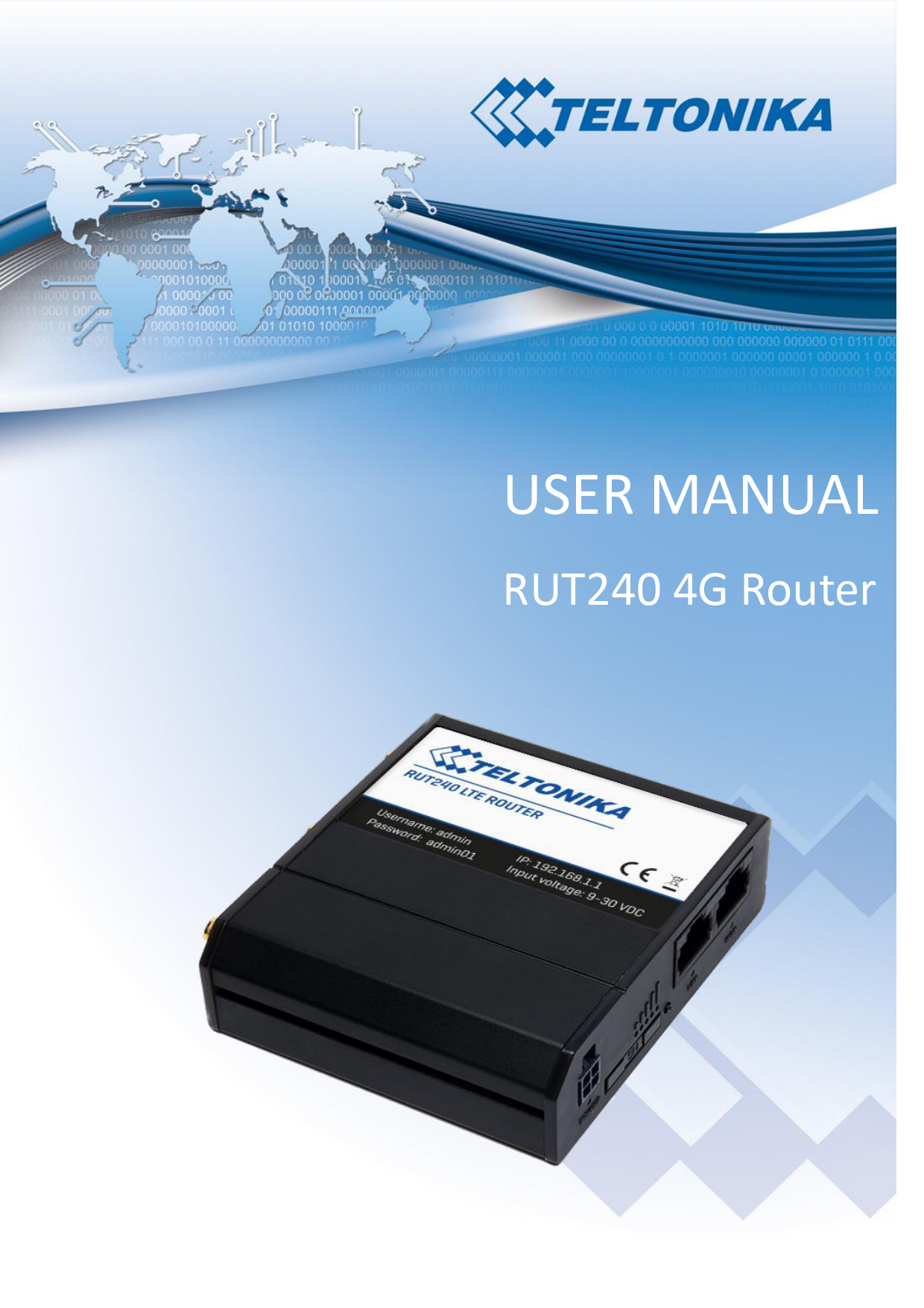 First page of USER <b>MANUAL</b>