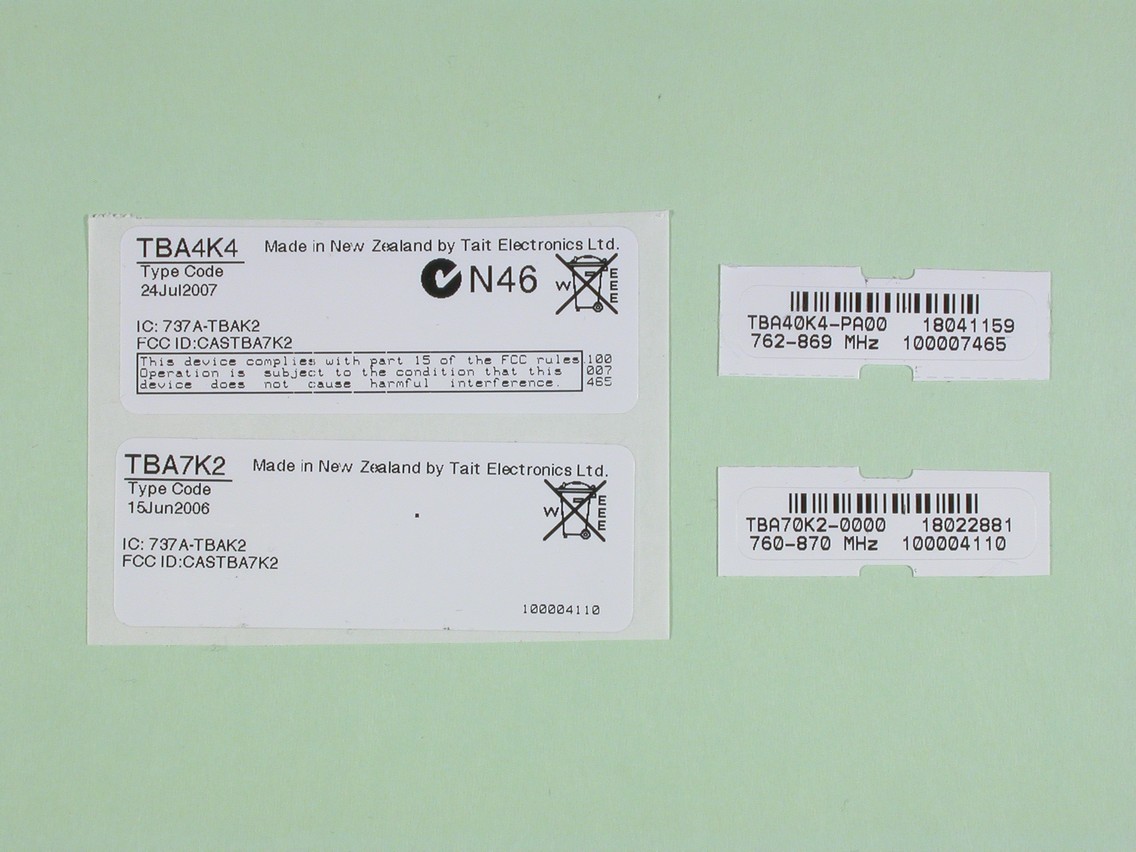 Exhibit A ID Label and location per 2 1033 c2 and c11