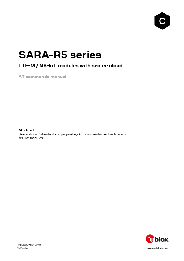 First page of [PDF] SARA-R5 series - SparkFun Product Documentation