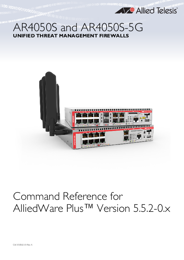 First page of [PDF] Command Reference for AR4050S and AR4050S-5G - Allied Telesis