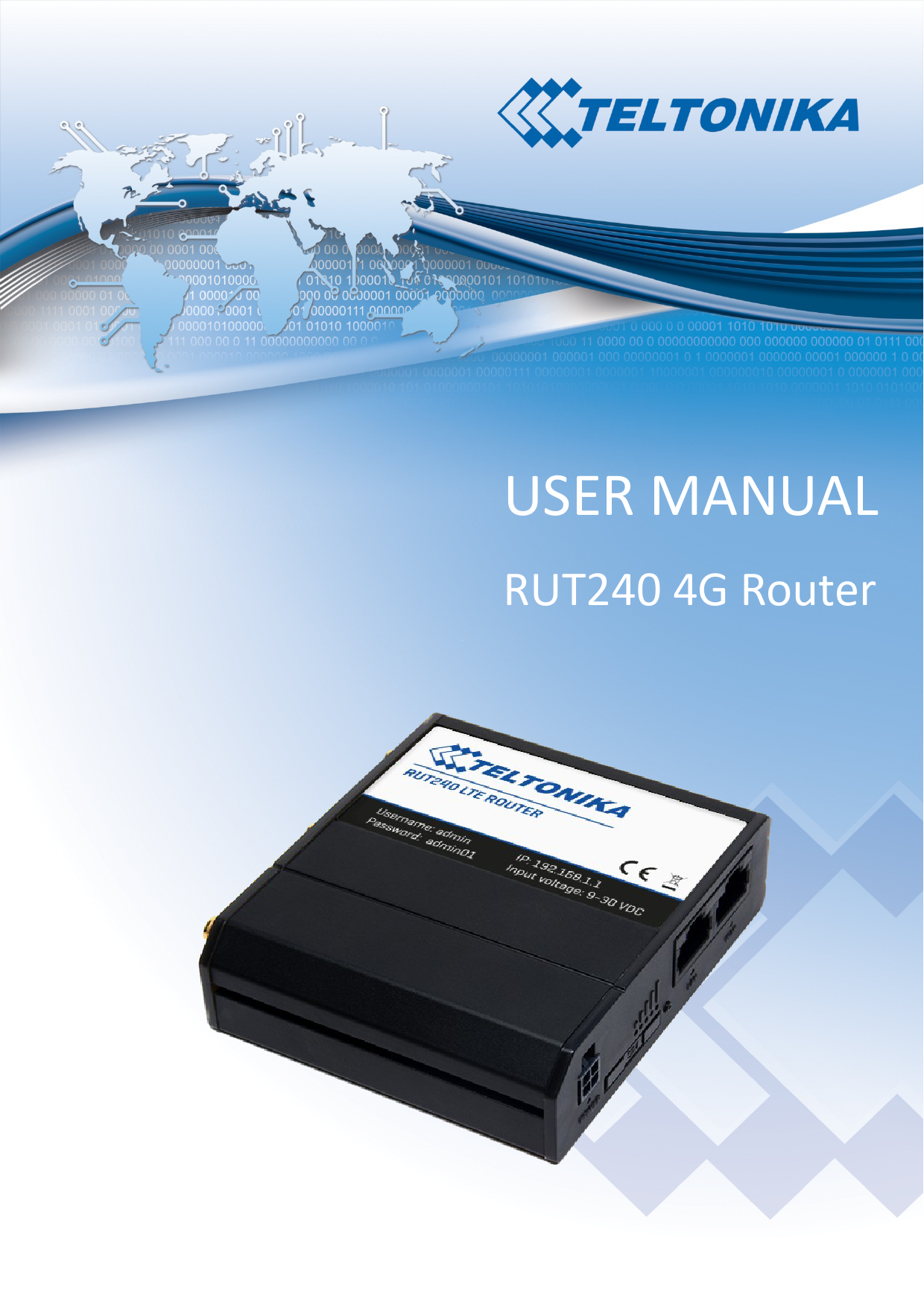 First page of User Manual