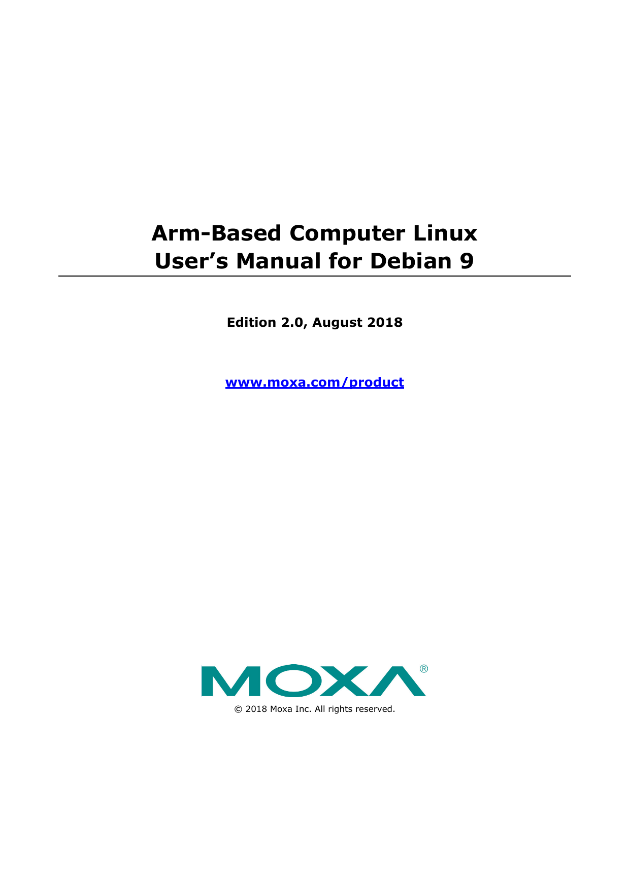 First page of UC-3100 Software Debian 9 Manual