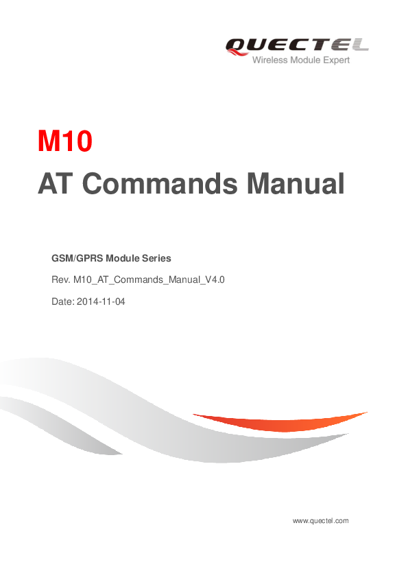 First page of [PDF] M10 AT Commands Manual - Instructables