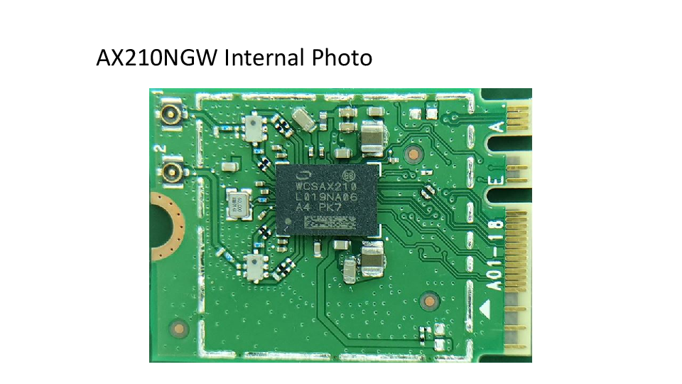 AX210NG Intel WiFi 6E AX210 Module Teardown Internal Photos PowerPoint ...