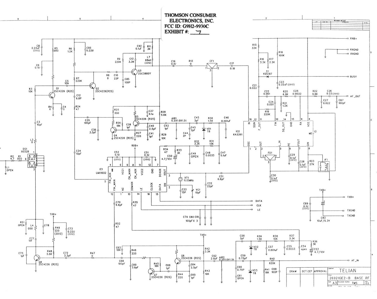 SCHEMATIC BASE RF