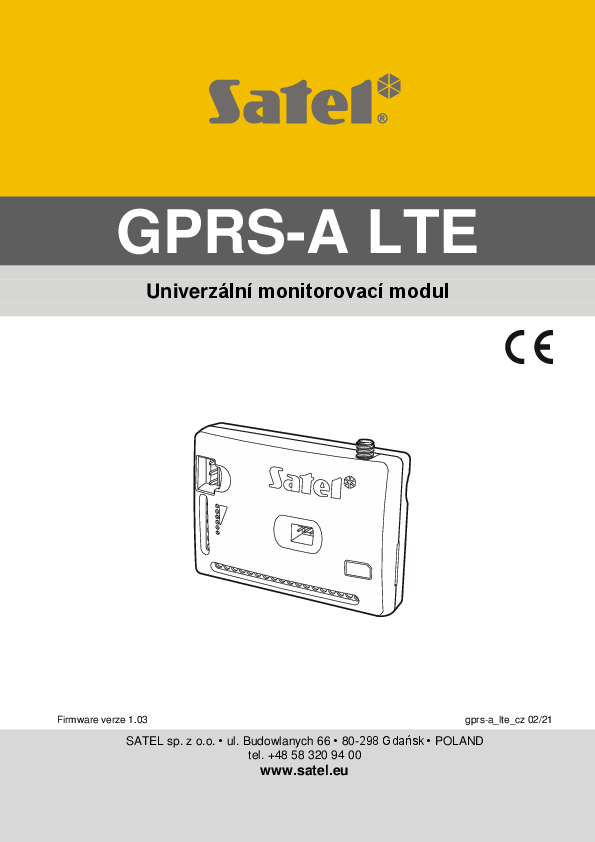 First page of GPRS-A LTE - satel.eu