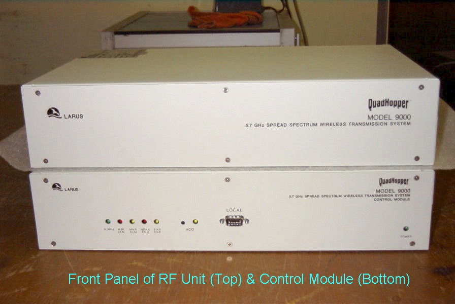 RF and Control Units Front Panel