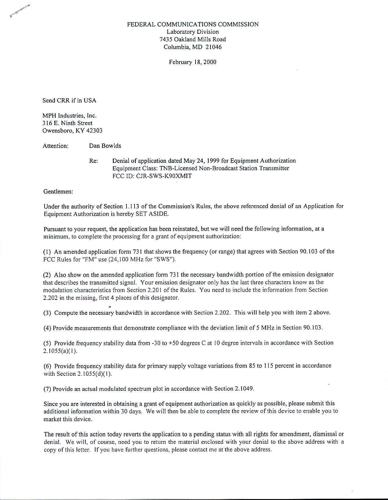 Letter Attachment 2