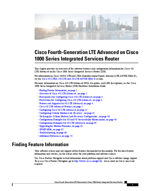 First page of LTE Advanced on Cisco 1000 Series ...