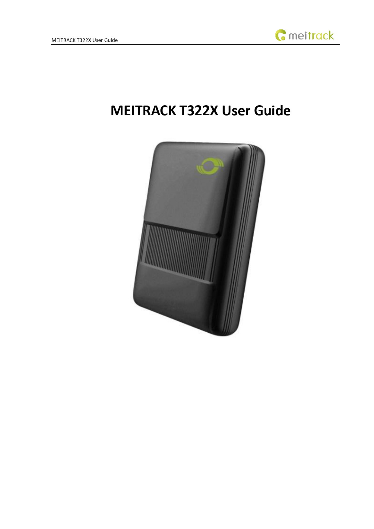First page of MEITRACK T322X User Guide