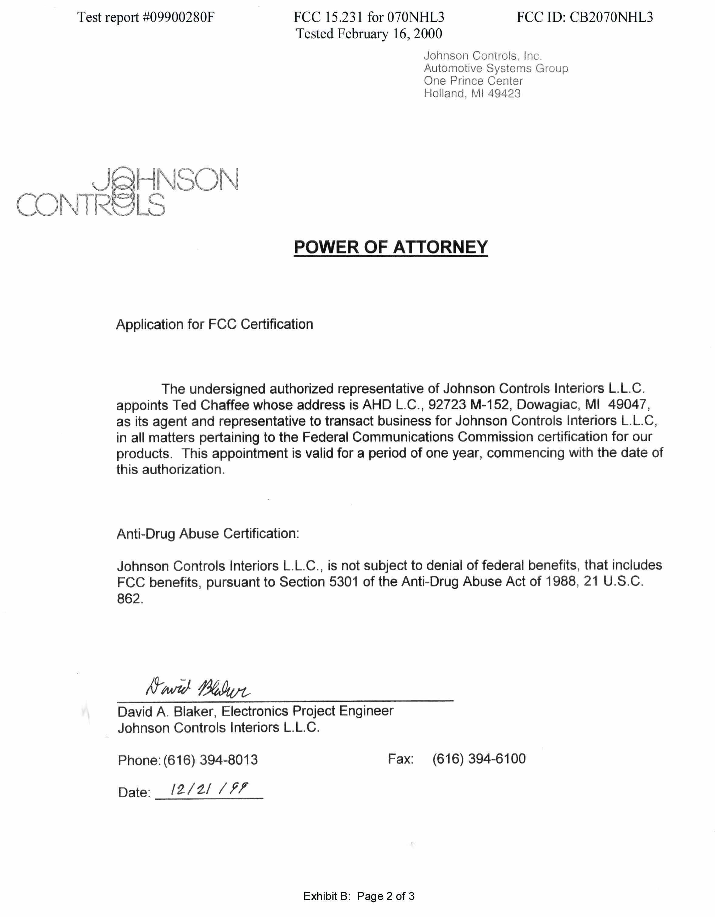 Power of Attorney