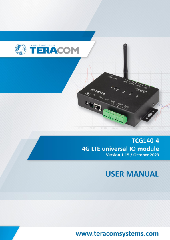 First page of tcg140-4-4g-lte-universal-io-module-user-manual-r1.15.pdf