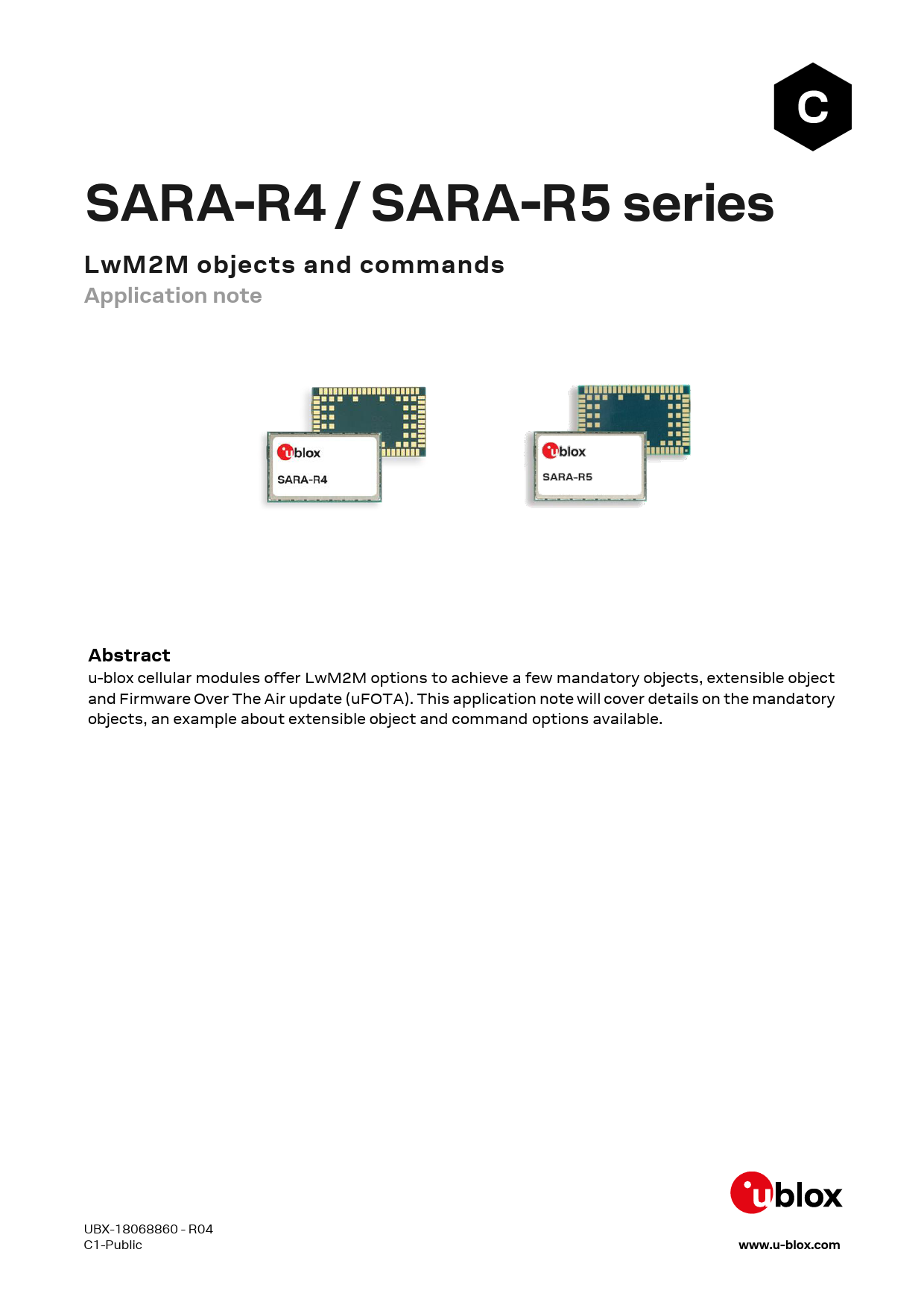 First page of SARA-R4 / SARA-R5 series - Home | u-blox
