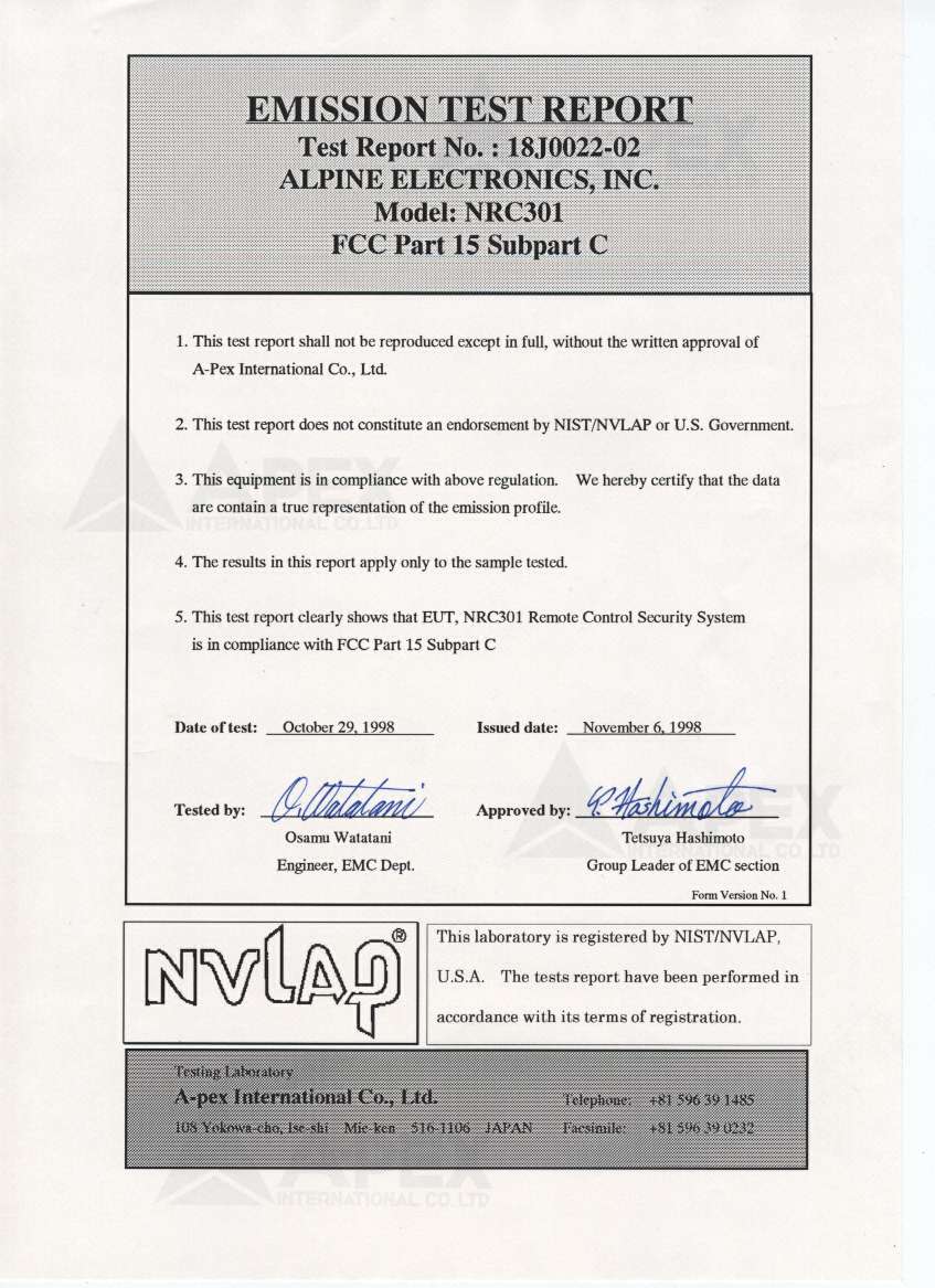 Report Signature