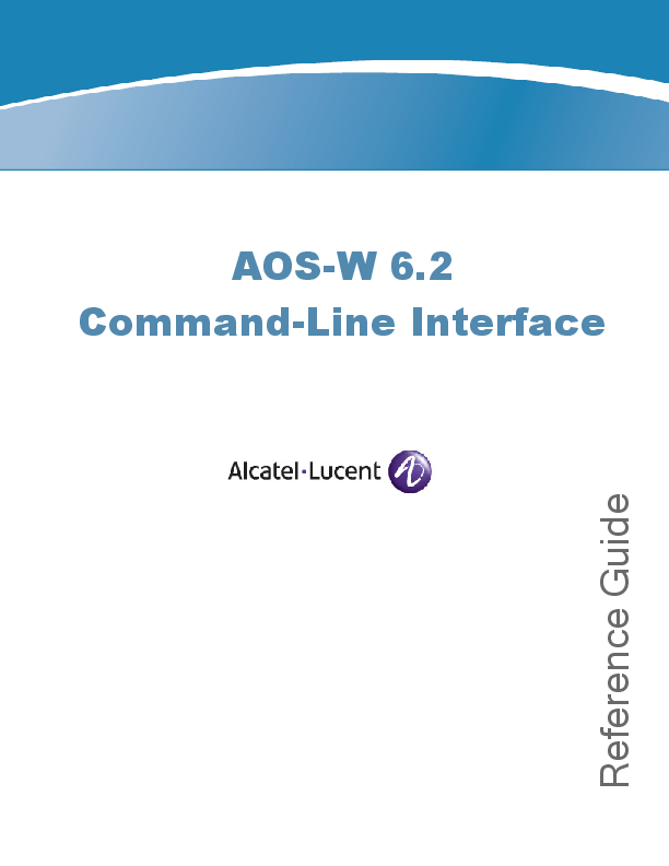 First page of AOS-W 6.2 Command-Line Reference Guide