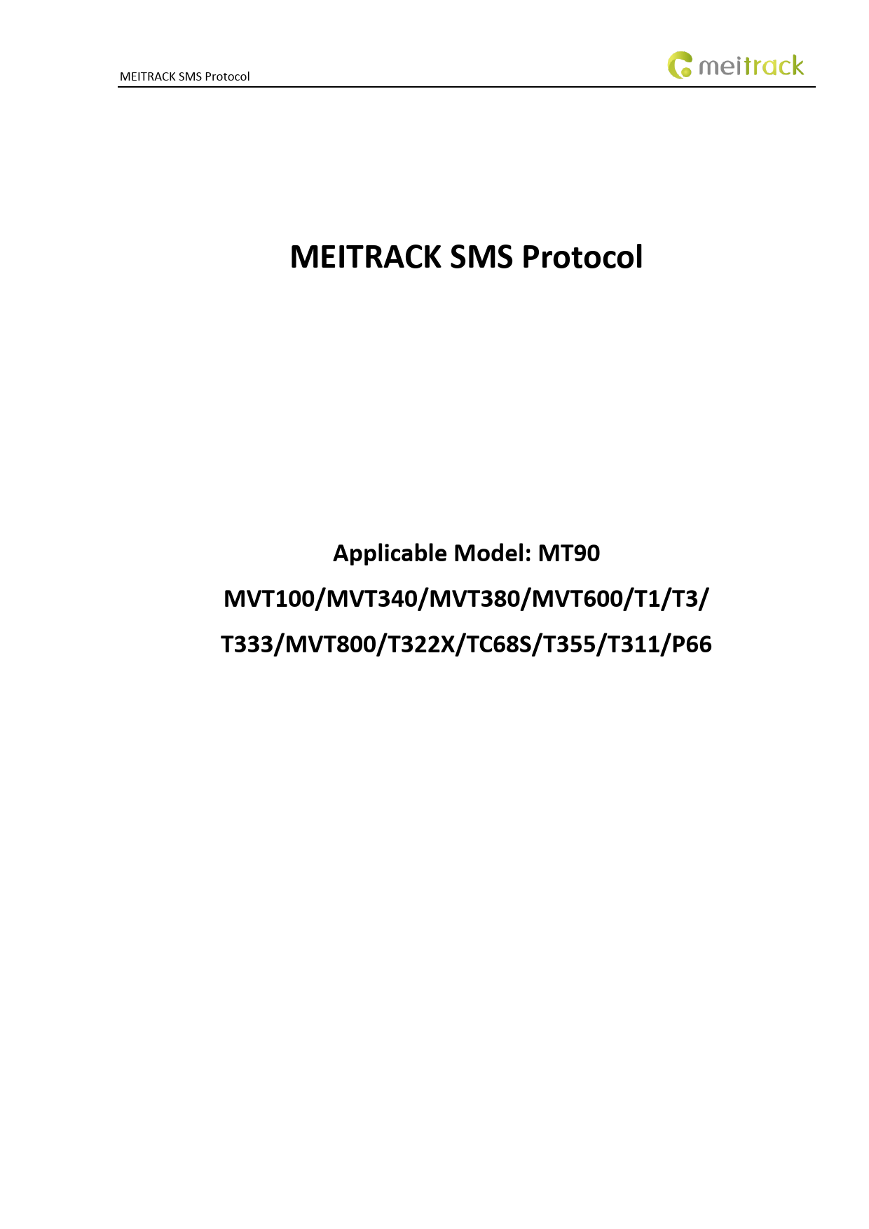 First page of MEITRACK_SMS_Protocol_V2.1--20160525.pdf