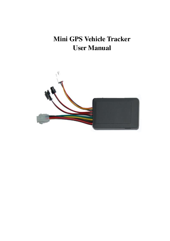First page of Mini GPS Vehicle Tracker User Manual - Chinavasion