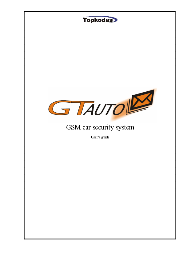 First page of [PDF] GSM car security system - topkodas