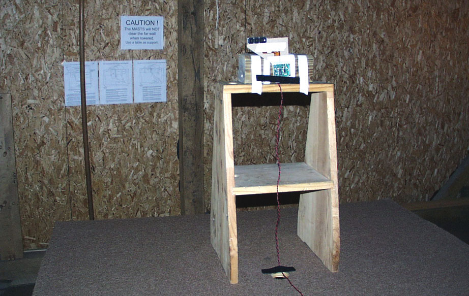 EUT setup for horn tests