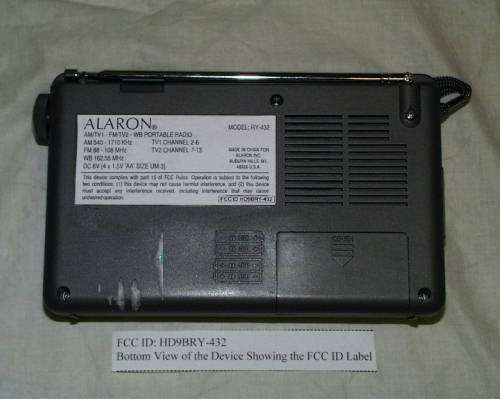 photo with FCC ID label