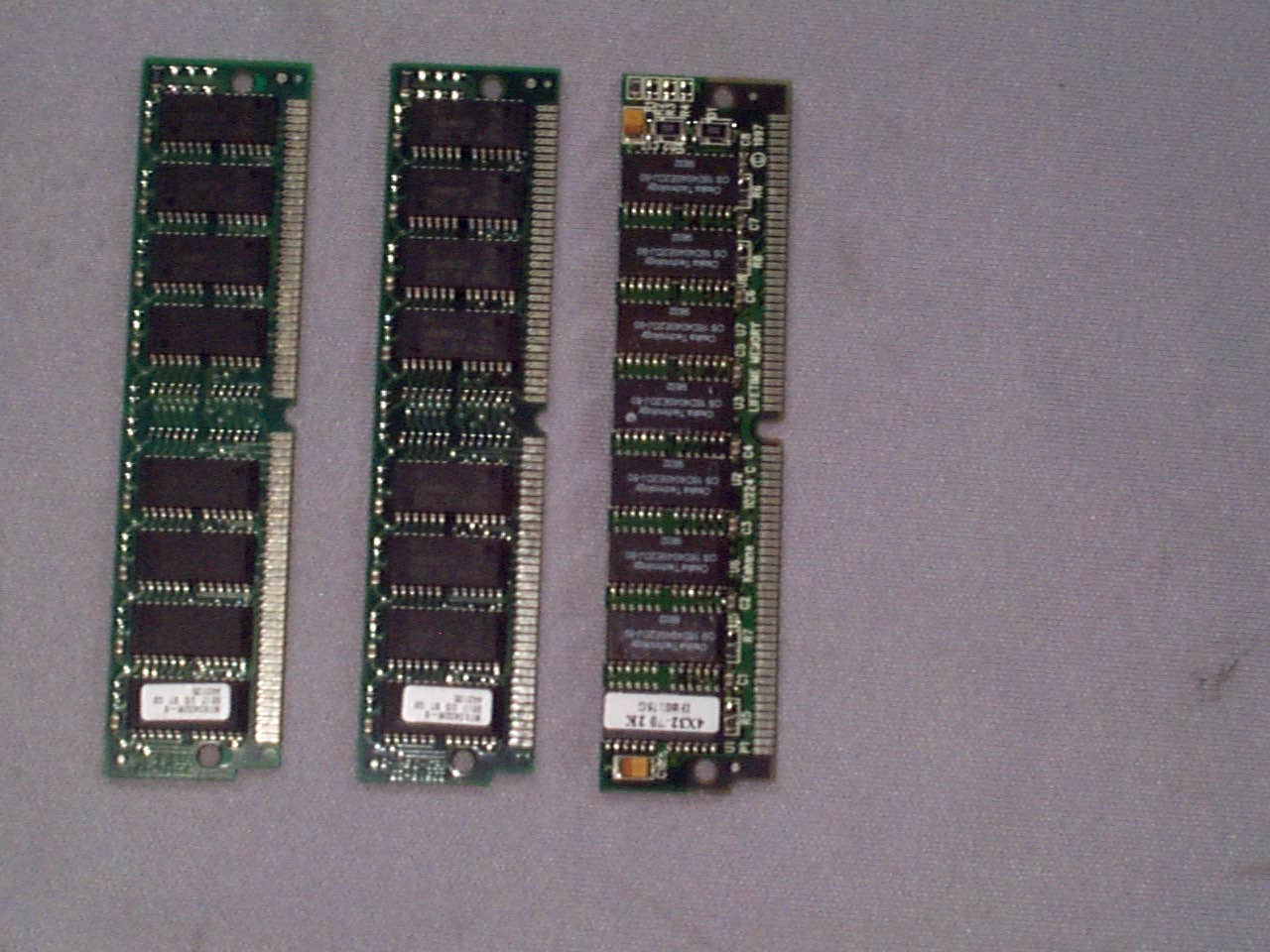 memory SIMMs top view