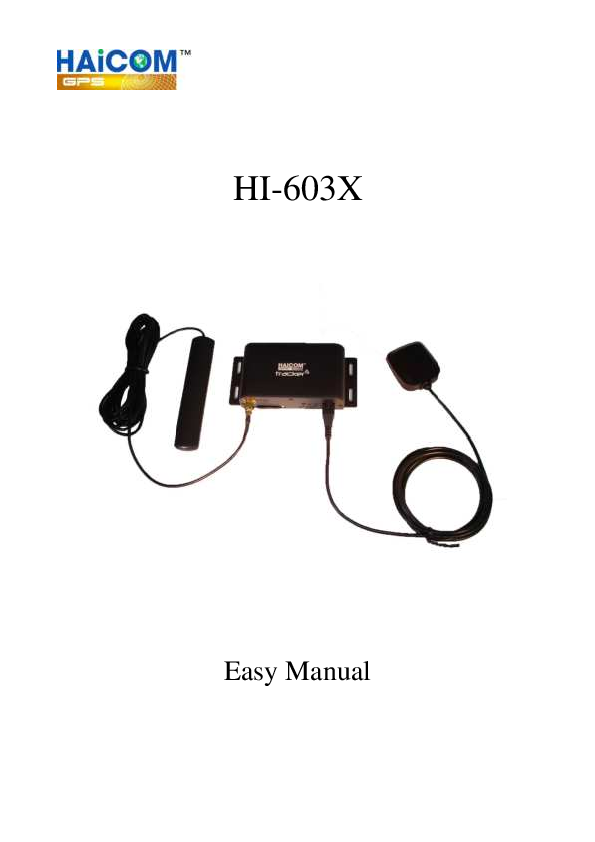 First page of Manual de utilizare GPS Tracker Auto HAiCOM HI-603X