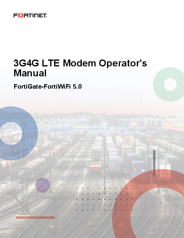 First page of FortiGate-FortiWiFi 3G4G LTE Modem Operator's Manual