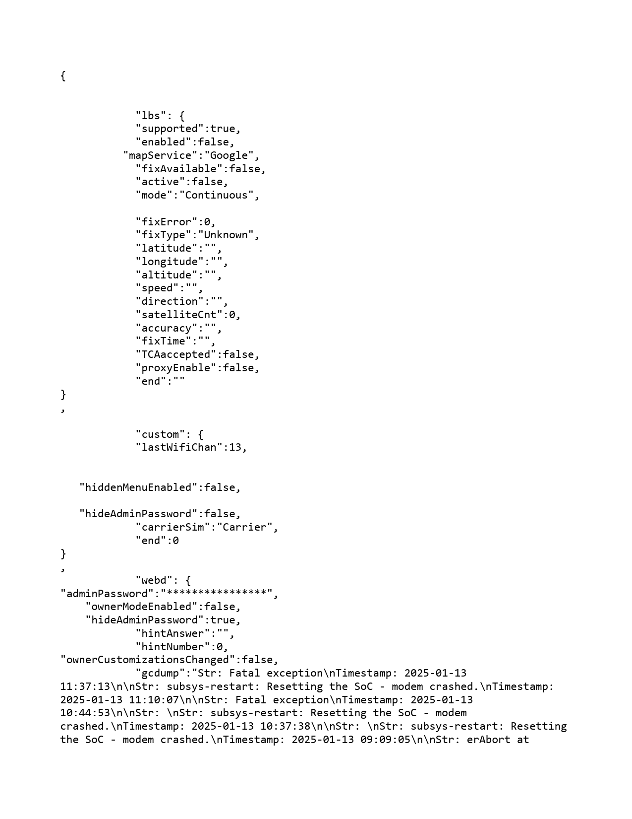 First page of MR6110 model json.txt - Notepad