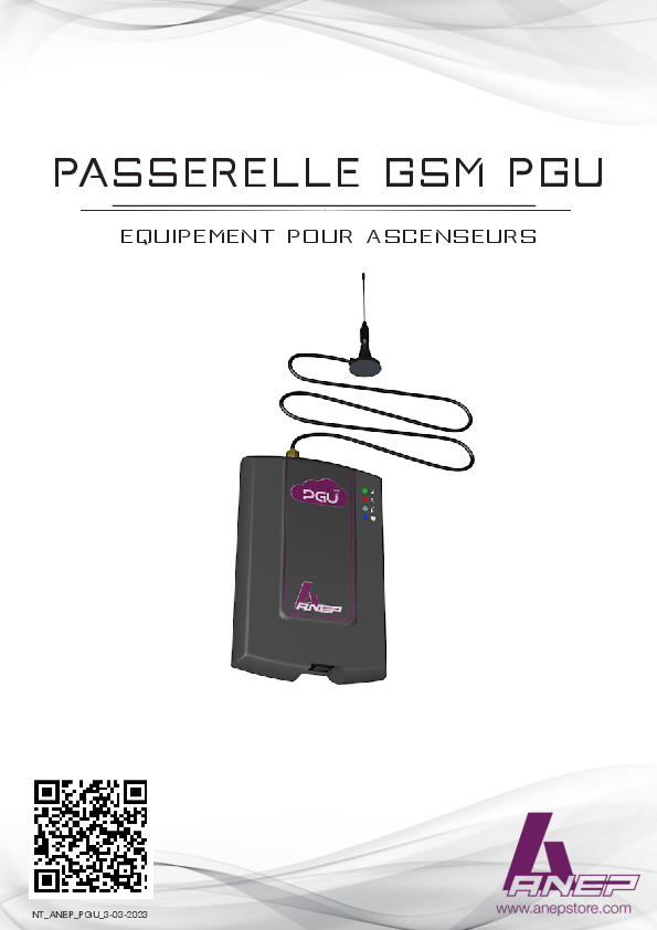 First page of PASSERELLE GSM PGU
