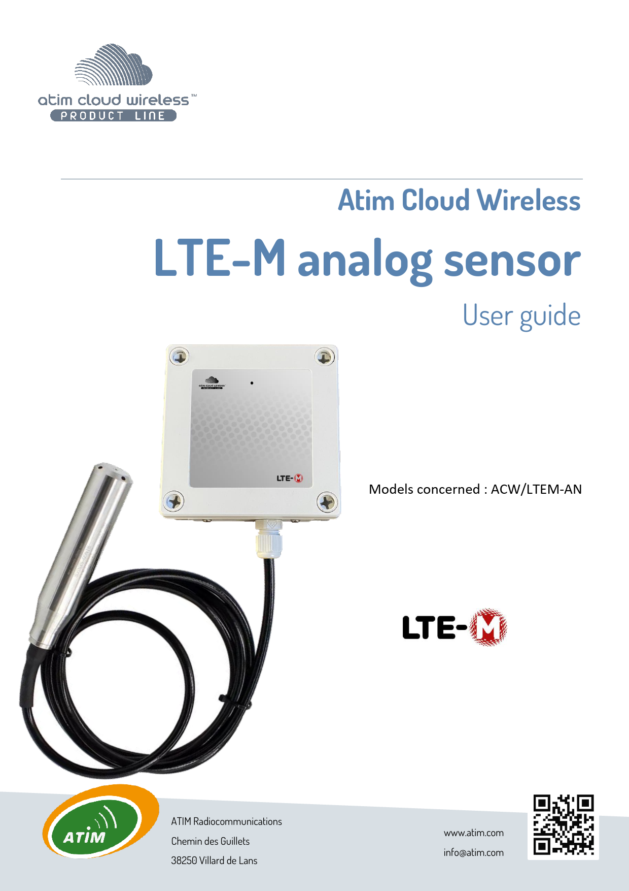 First page of LTE-M analog sensor